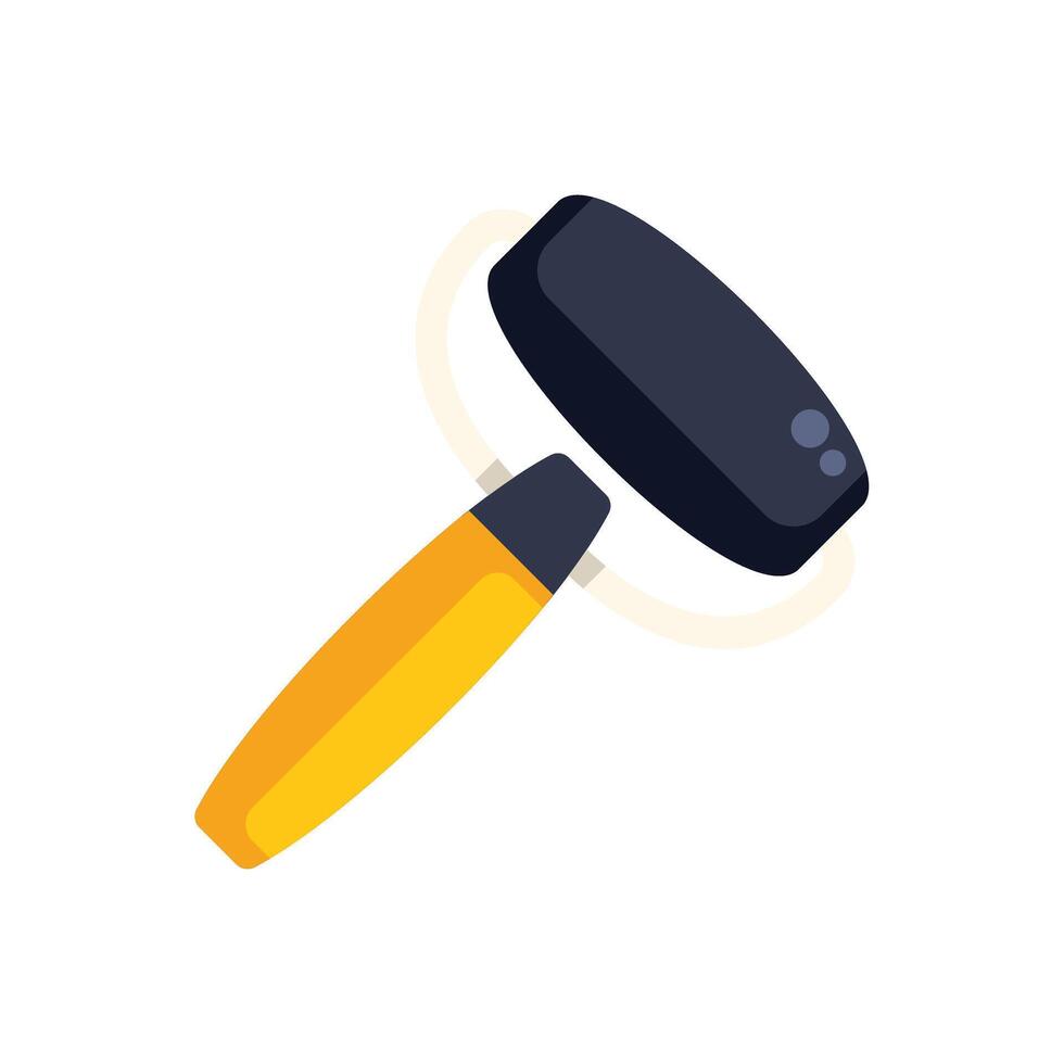 Lint roller removing dust, hair and fur from clothes vector