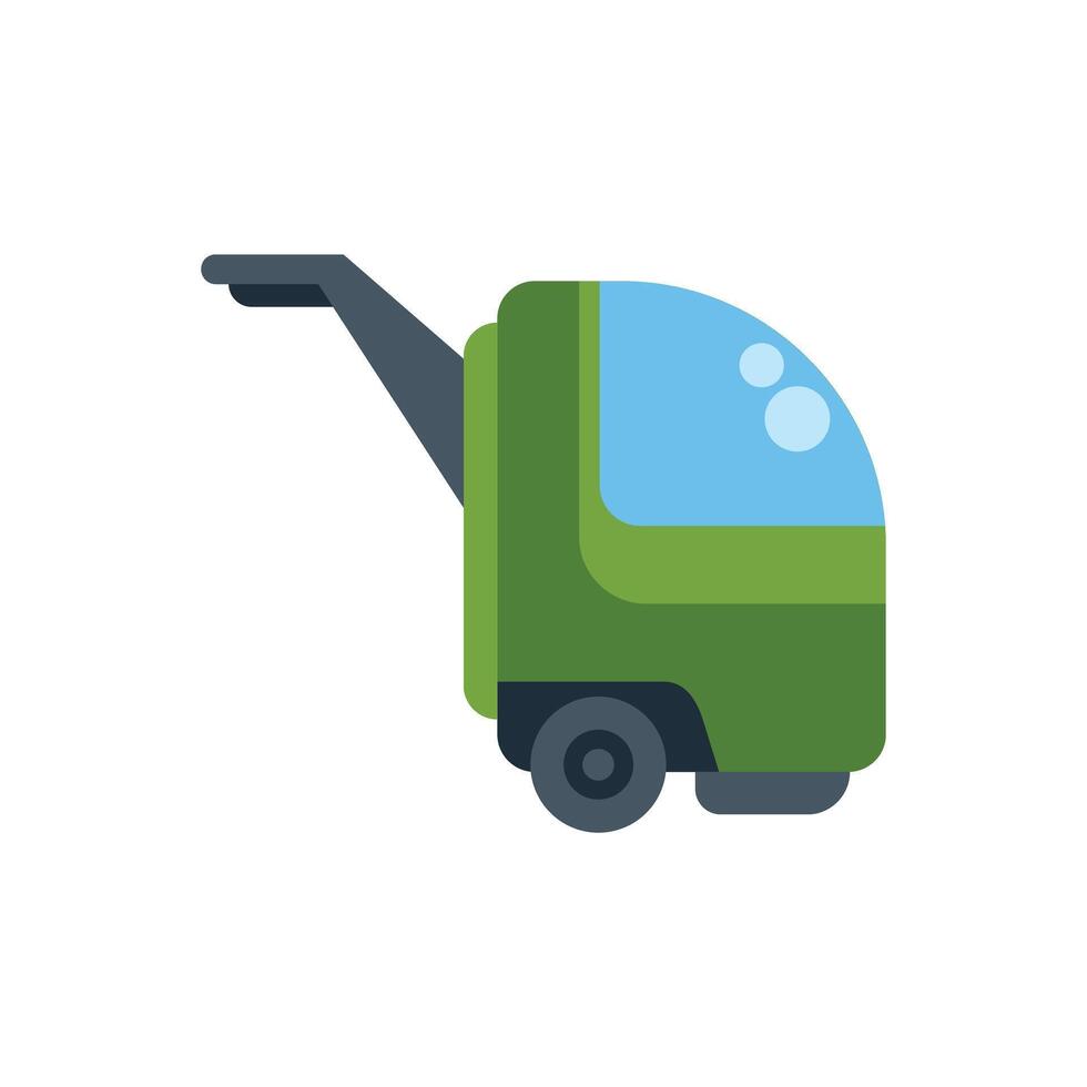 Professional cleaning equipment floor scrubber machine icon vector