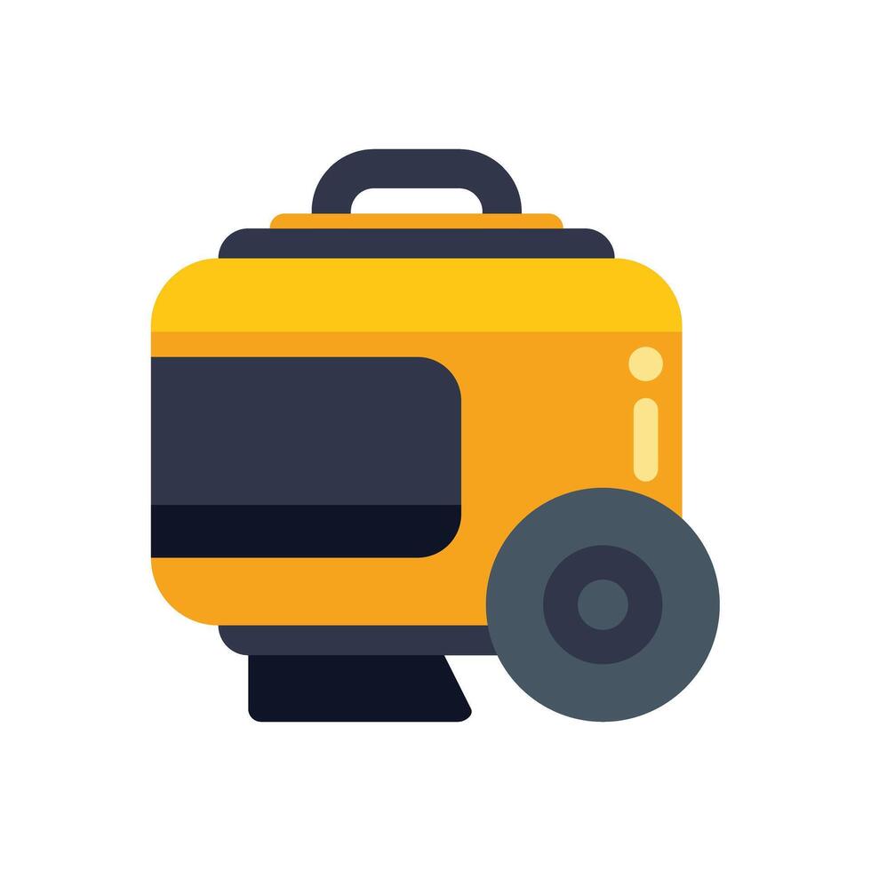 Portable gas generator providing power supply for outdoor activities vector