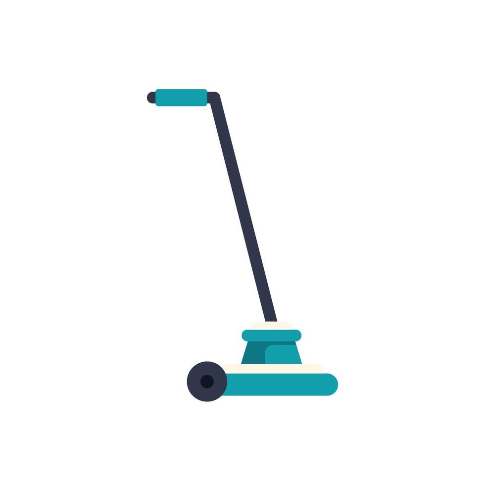 Lawn mower cutting grass on white background illustration vector