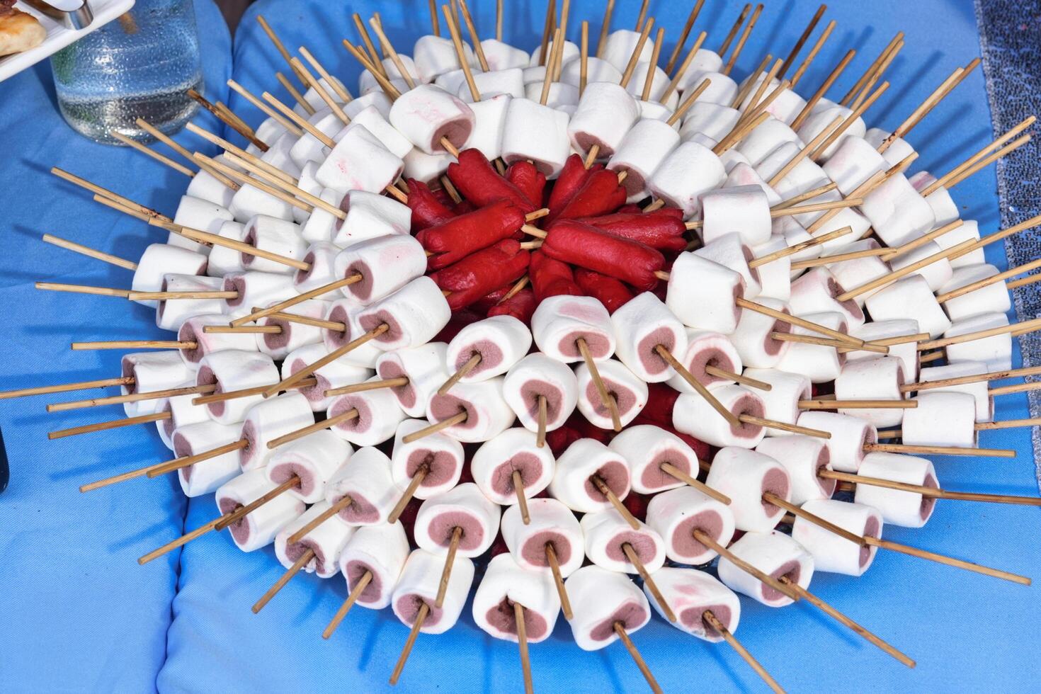 hotdog with marshmallow photo