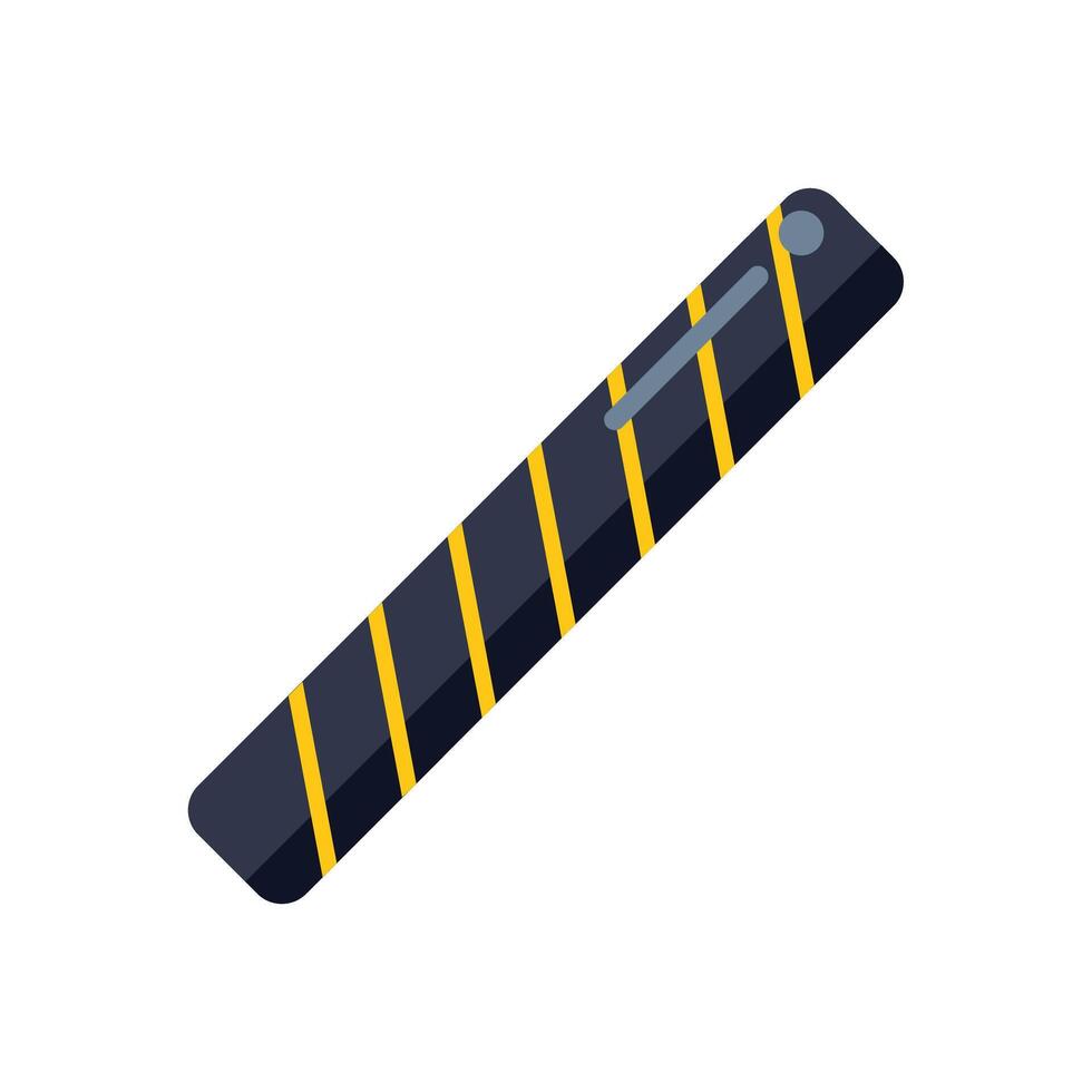 Black and yellow vape pen with button firing lying diagonally isolated on white background vector