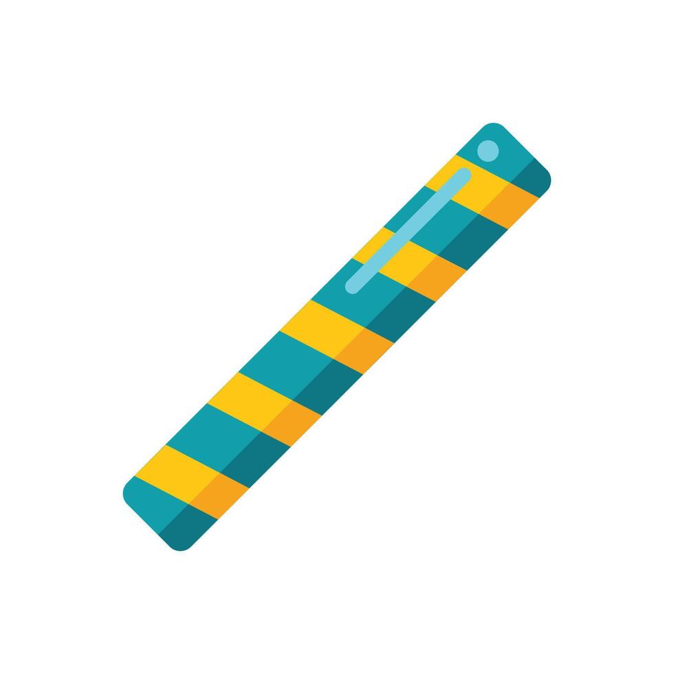 Vape pen mod device with colorful stripes being held diagonally vector