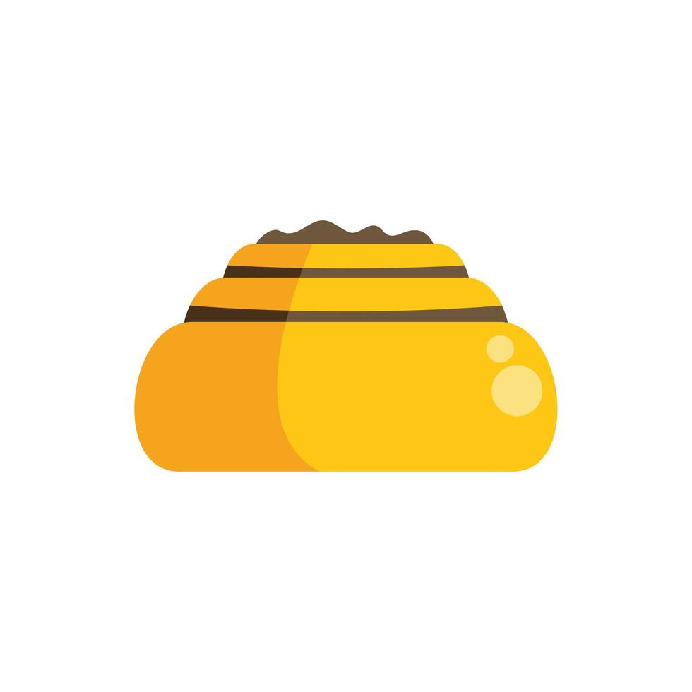 Yellow sandbag protecting from flood, natural disaster prevention vector