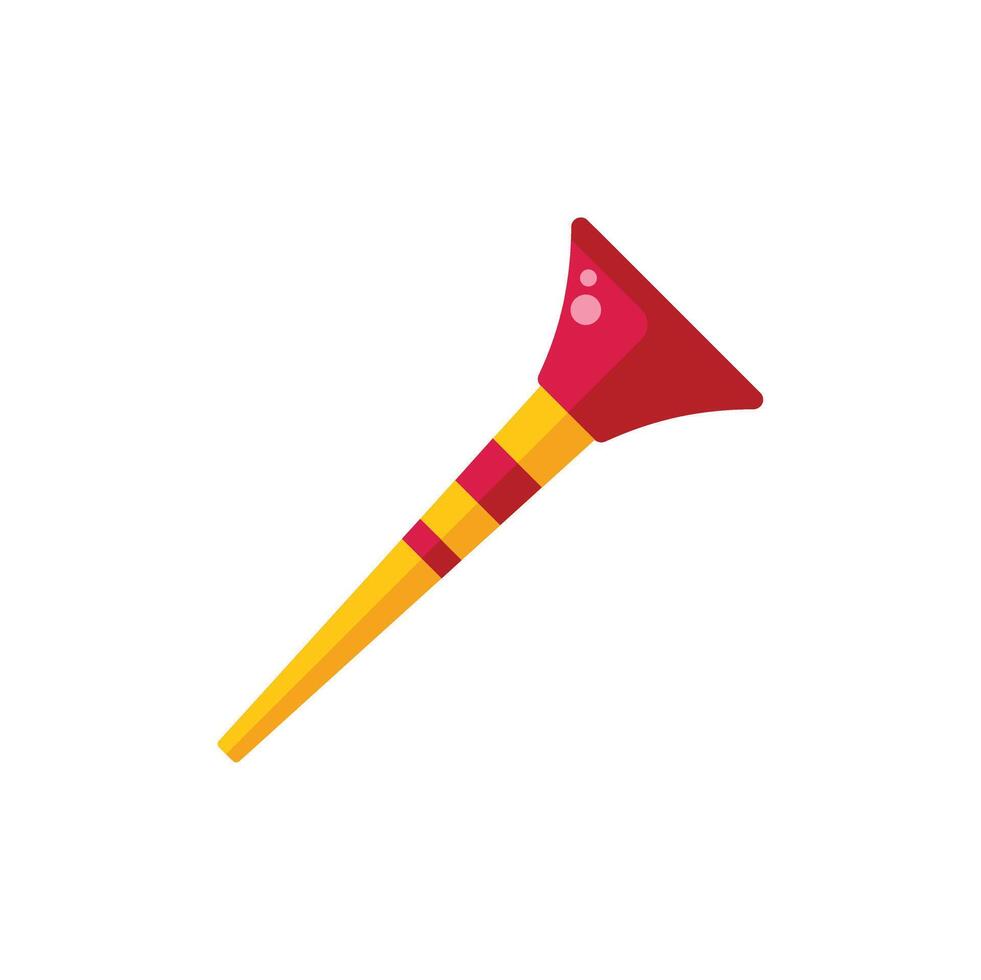 Red and yellow vuvuzela making noise for sporting event vector