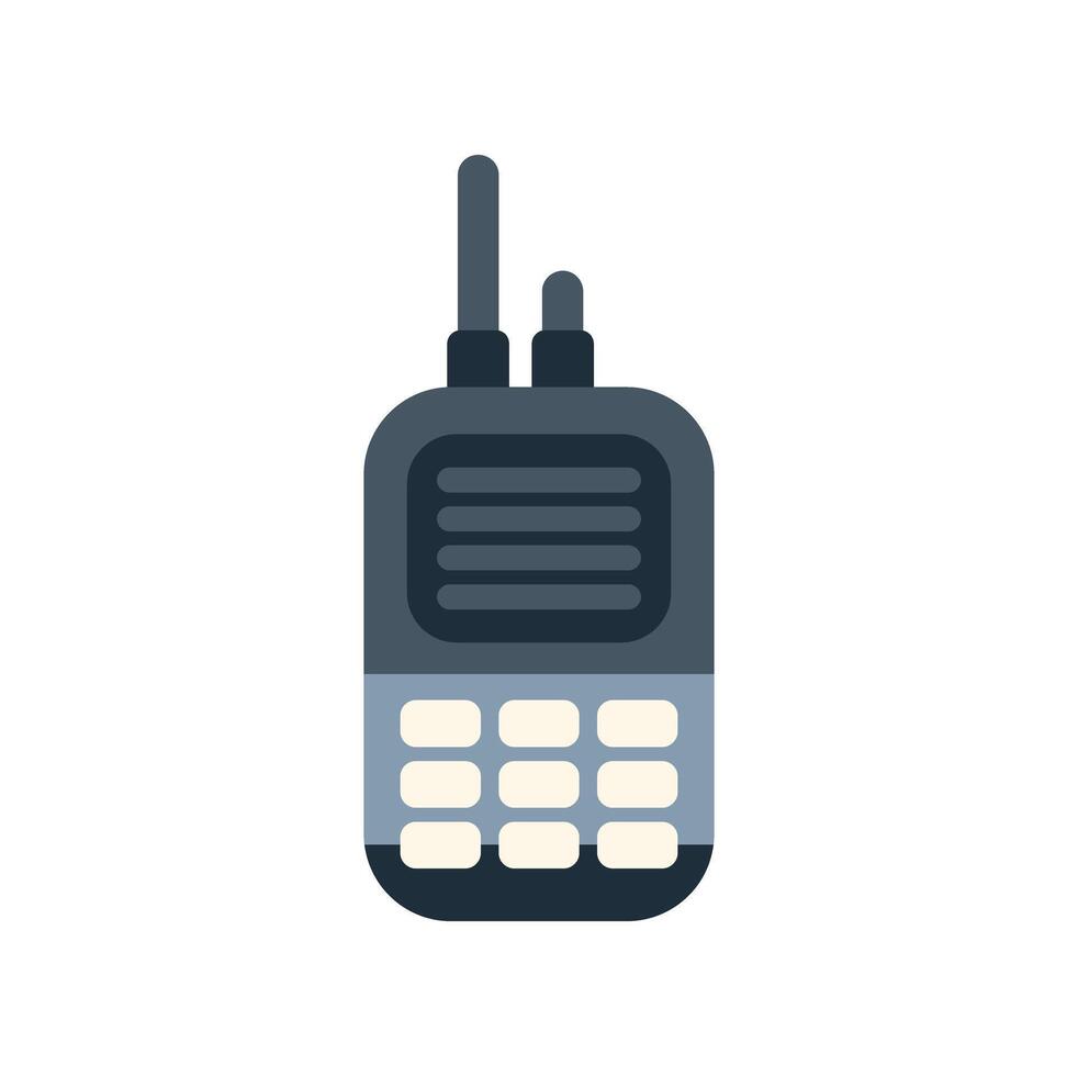Portable professional walkie talkie radio transceiver communicating vector