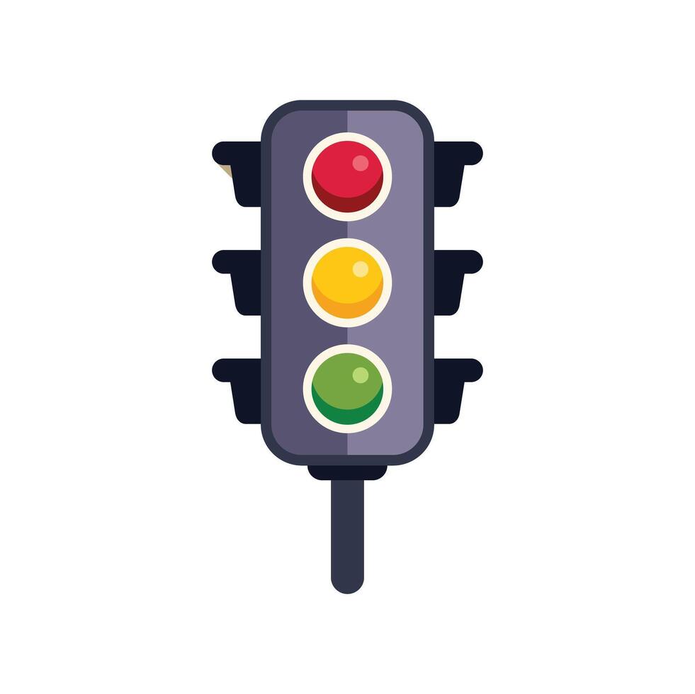 Traffic light showing green light for go vector