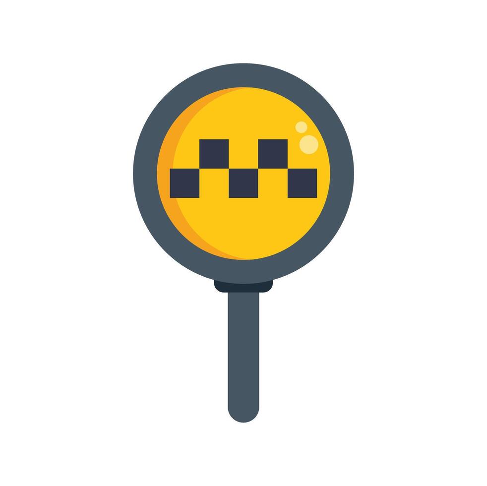 Yellow taxi sign showing availability for passengers vector