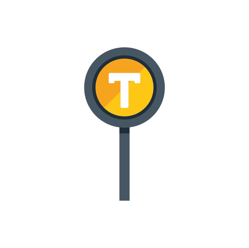 Public transport sign showing the way to the tram stop vector