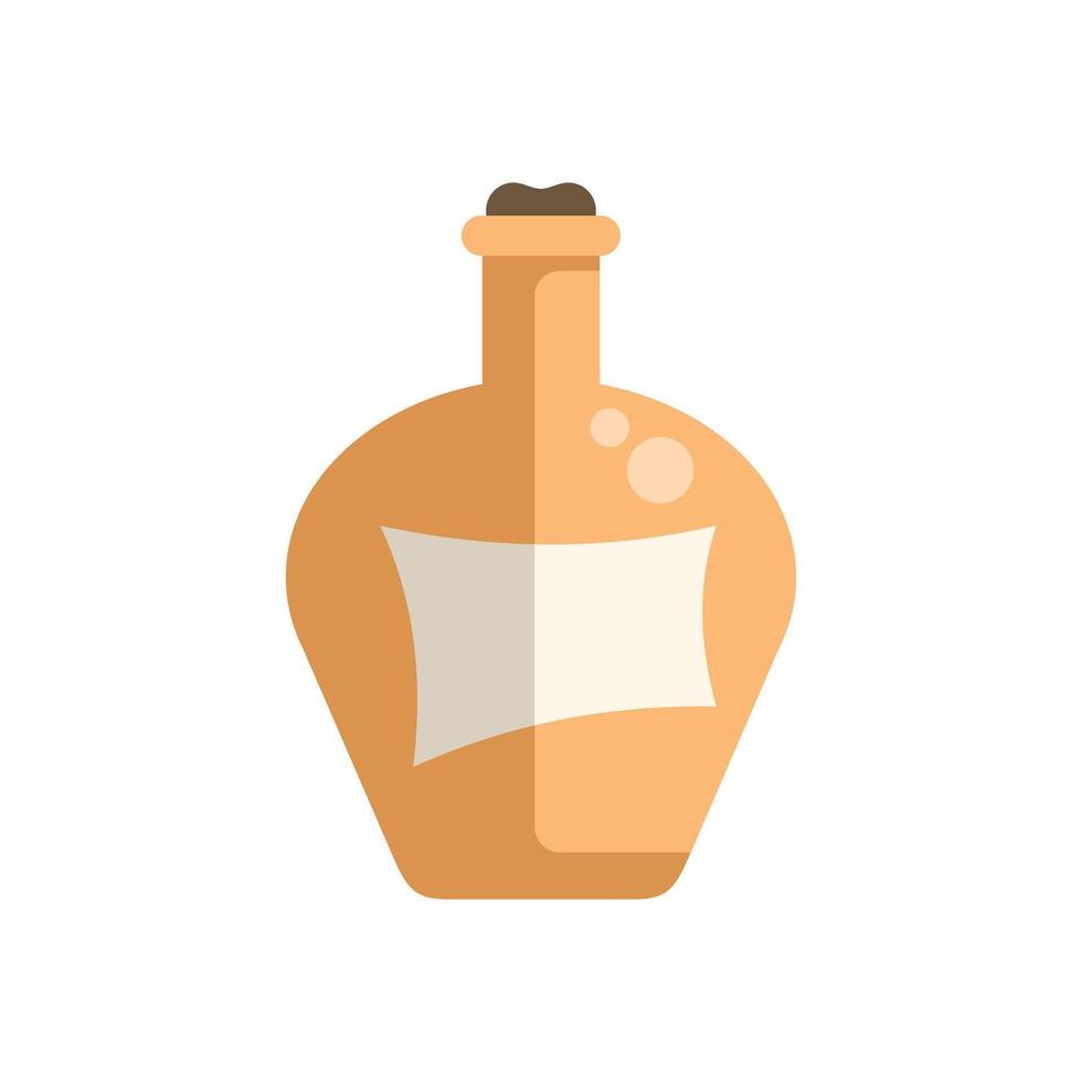 Cartoon illustration of potion bottle with blank label vector