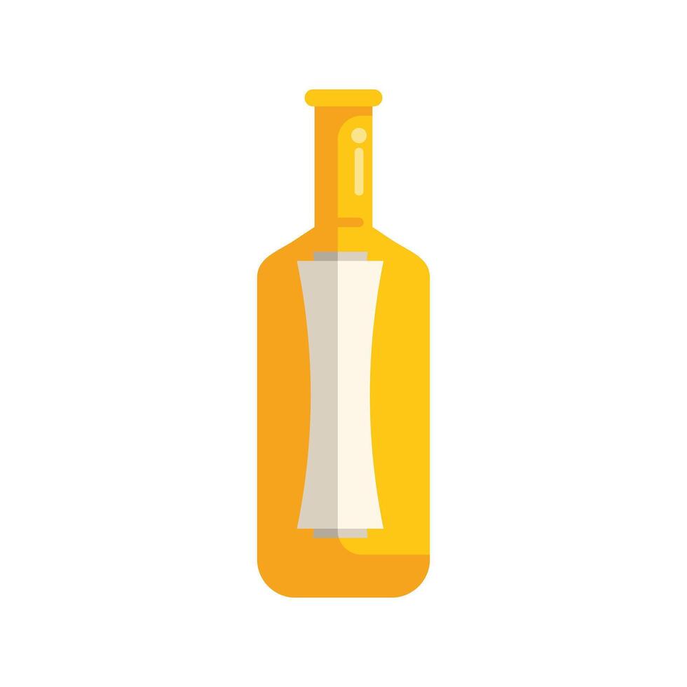 Message in a bottle floating on a white background vector