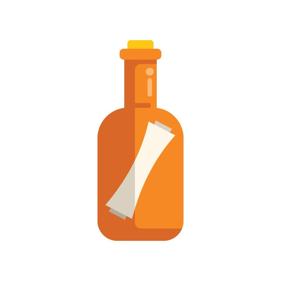 Message in a bottle floating on the sea of communication vector