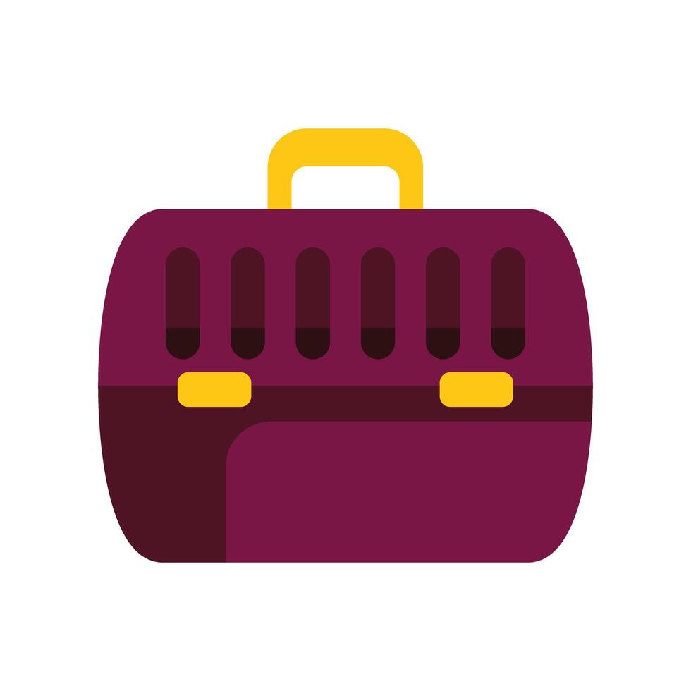 Purple pet carrier allowing your furry friend to travel in style vector