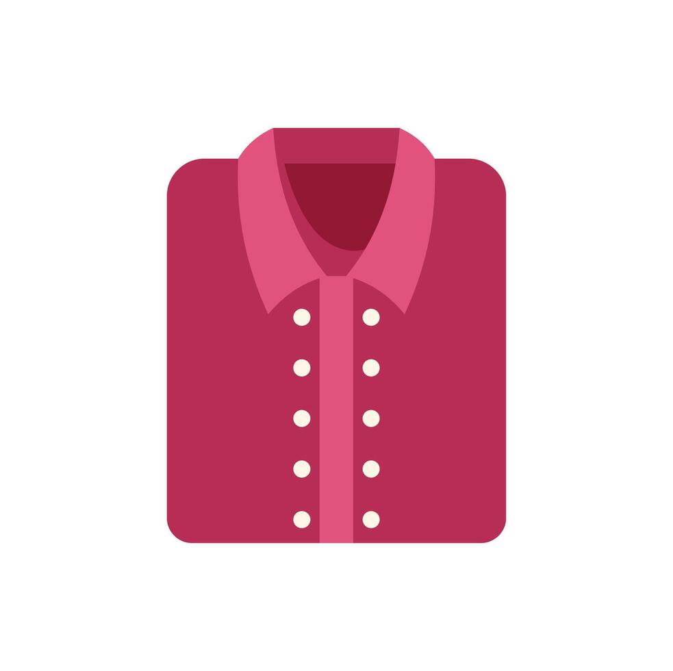 Folded shirt with buttons displaying fashion style vector