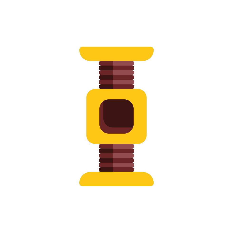 Yellow cat tree with scratching posts for playing vector
