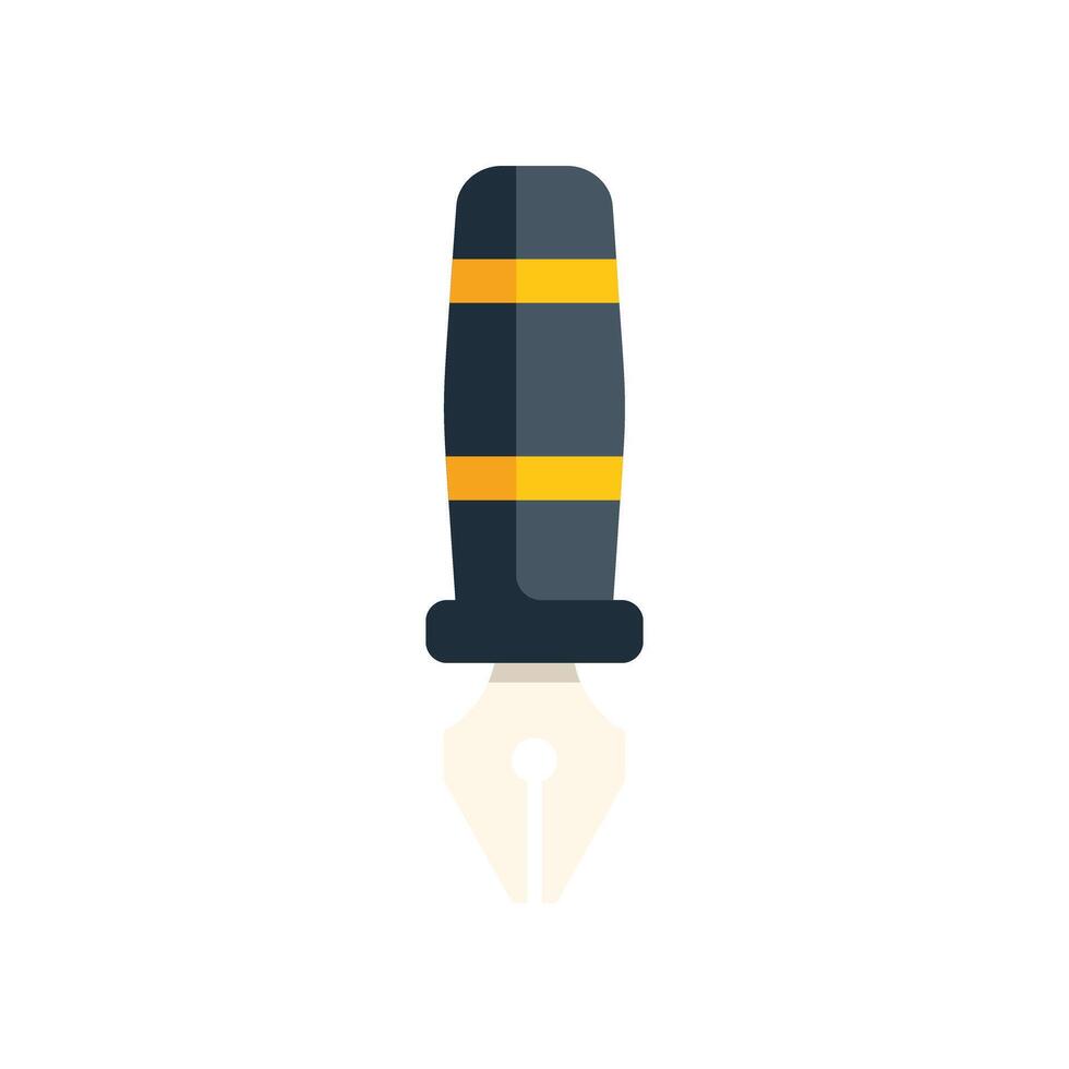 Fountain pen nib drawing writing tool icon illustration vector