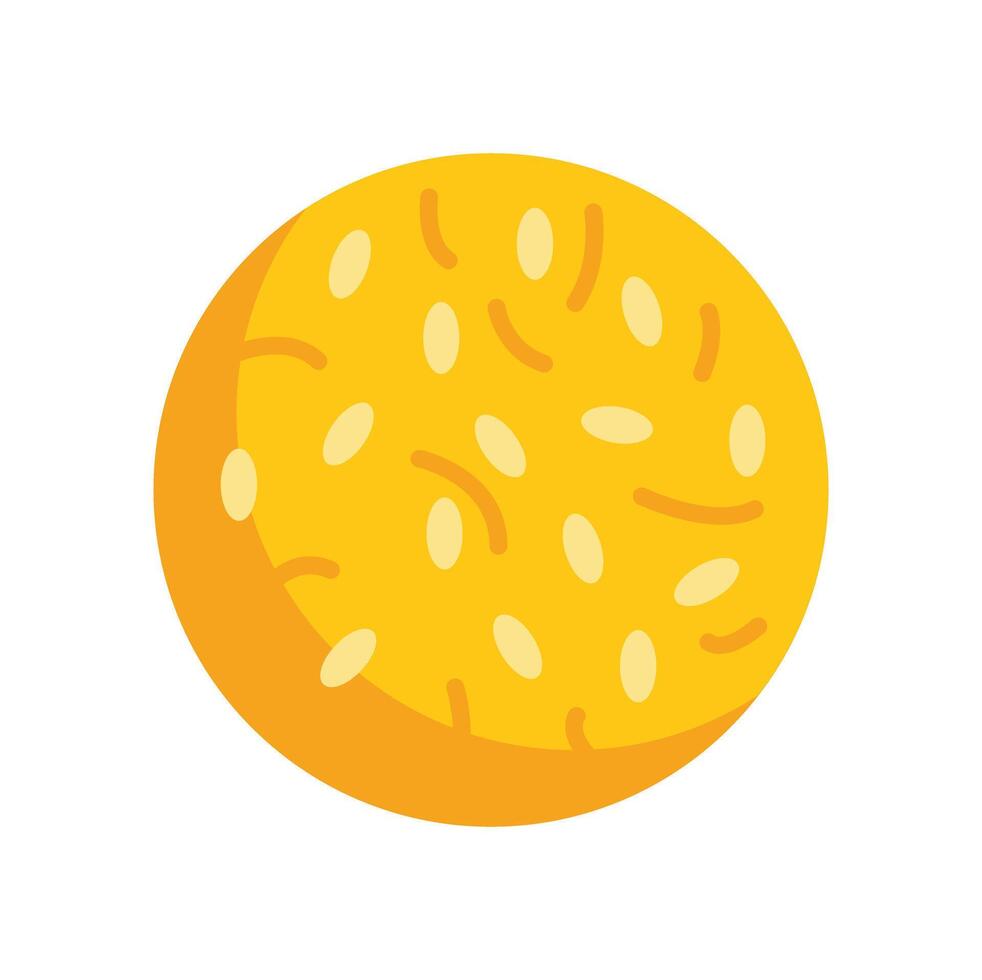 Round bun with sesame seeds for burgers or sandwiches vector