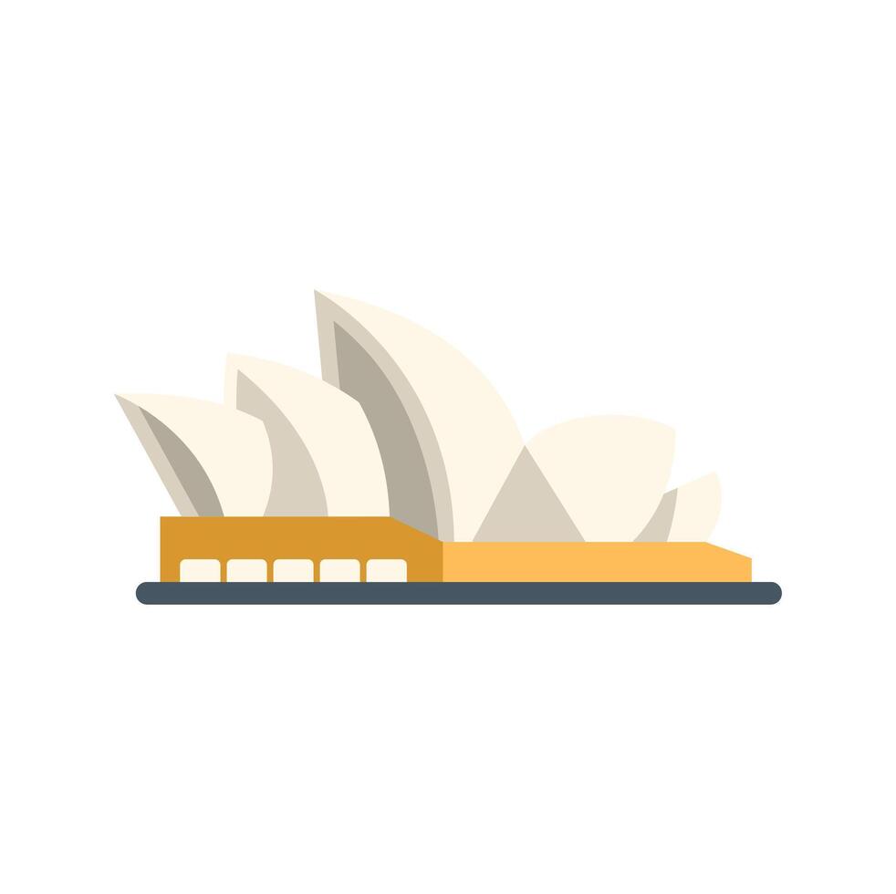 The sydney opera house is standing on a sunny day vector