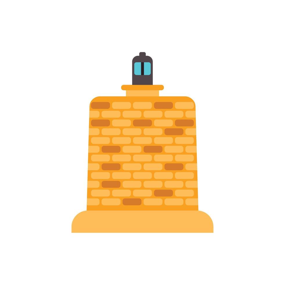 Small brick watchtower standing guard over the land vector