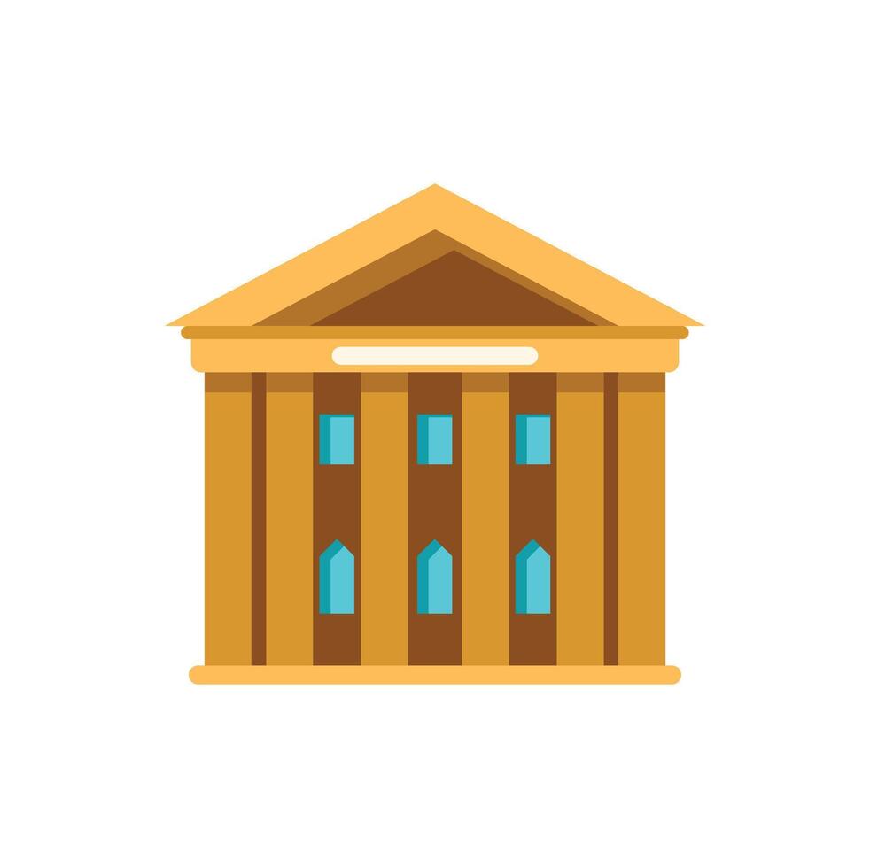 Big government building with columns standing proudly vector