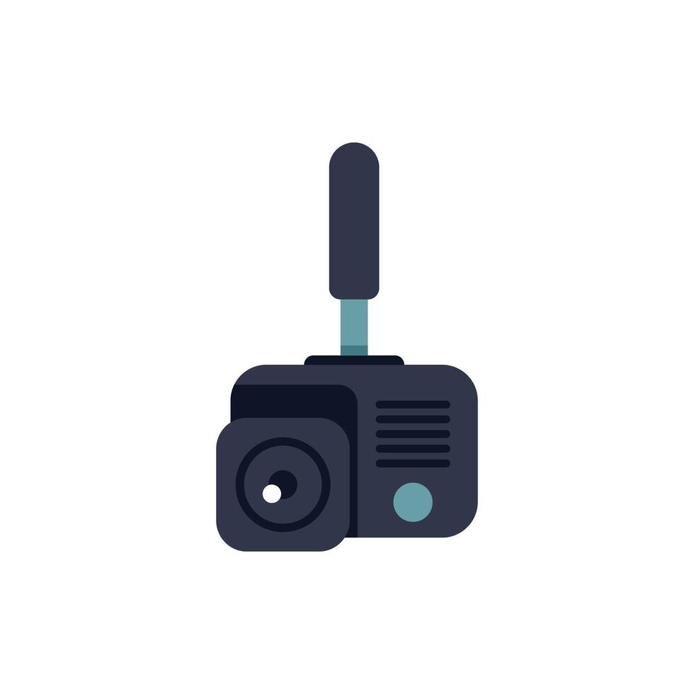 Dashcam with suction cup mount recording road trip vector