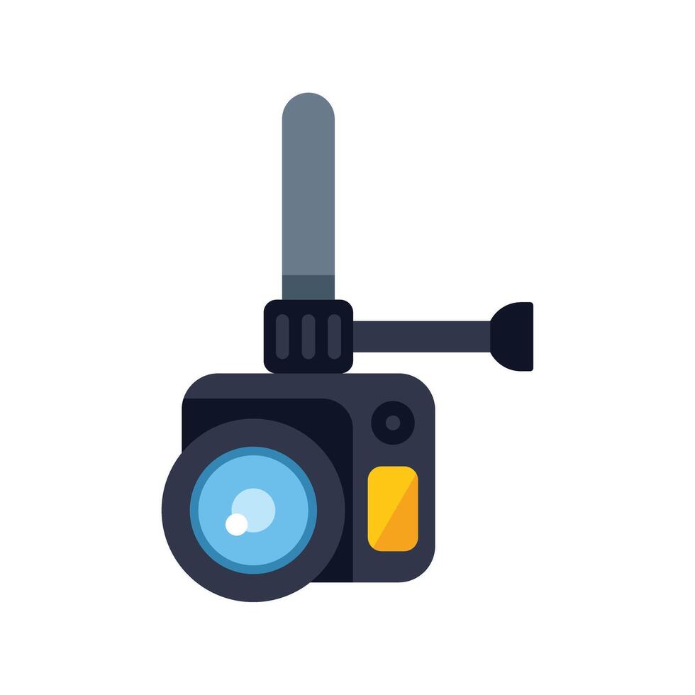 Action camera capturing extreme sports and adventures vector