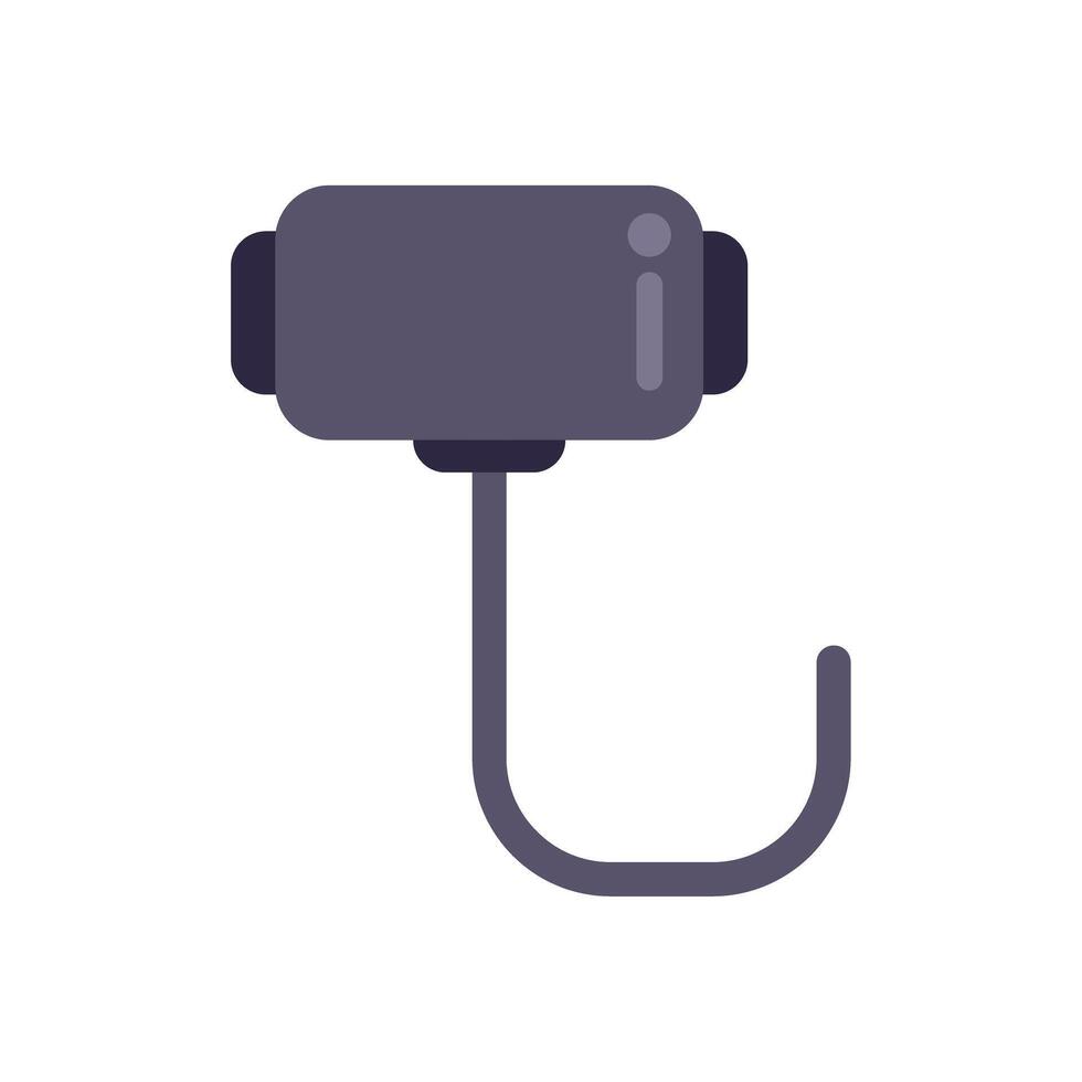 Security camera hanging and recording flat icon design vector