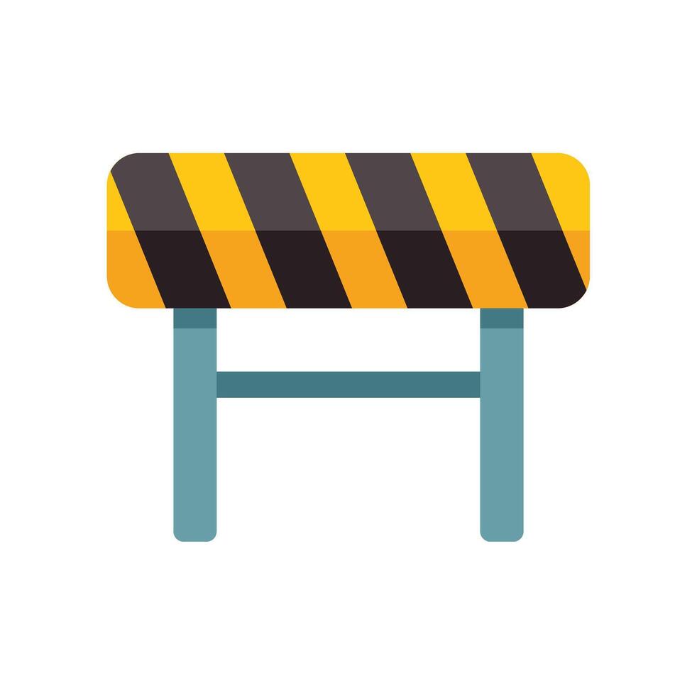 Yellow and black striped barrier blocking the road vector