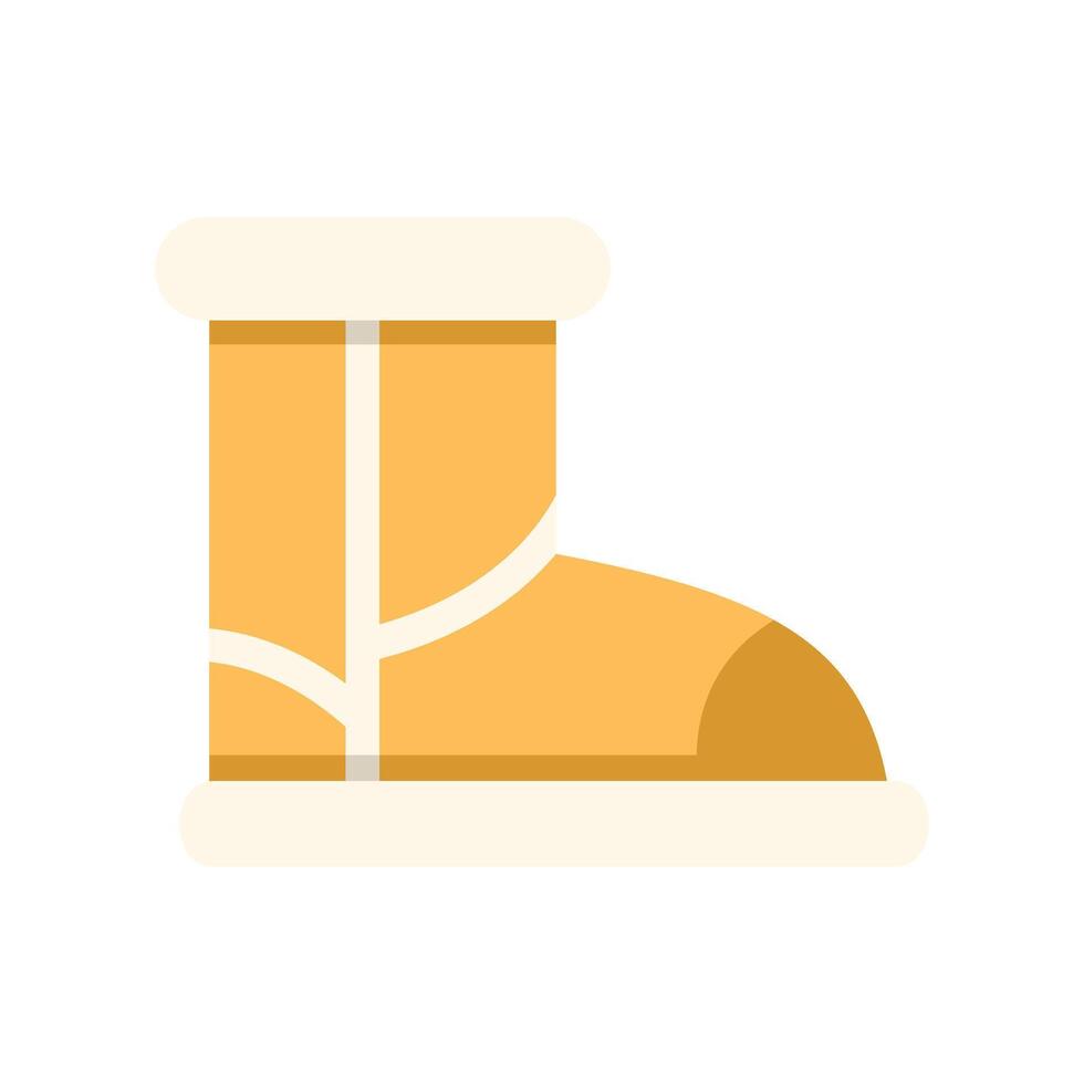 Yellow winter boot keeping your feet warm and cozy vector
