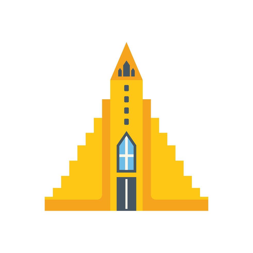 Hallgrimskirkja church reykjavik iceland building showing national landmark and destination vector