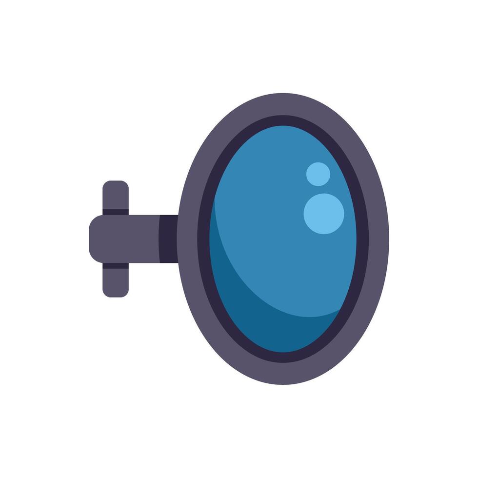 Round window of a submarine showing the ocean depths vector