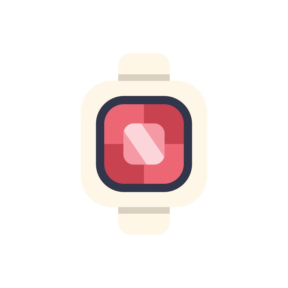 Modern smartwatch showing time on wristband displaying time vector