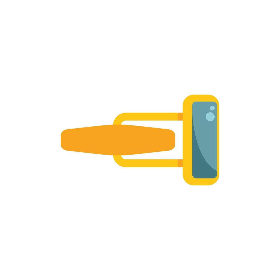 Yellow smart glasses displaying augmented reality content vector