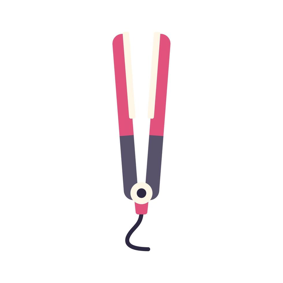 Hair straightener showing styling tool for beauty routine vector