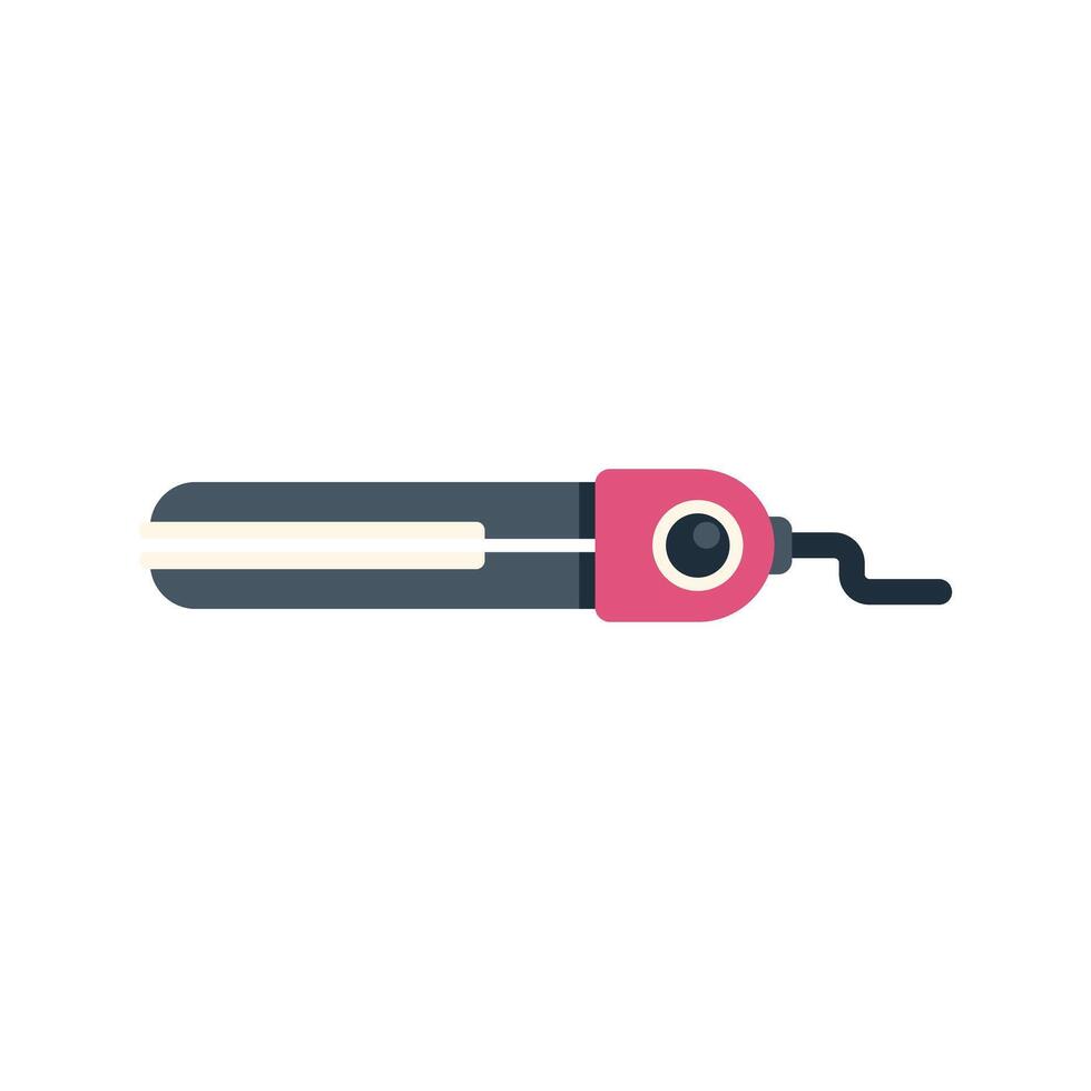 Hair straightener showing curling iron concept icon vector