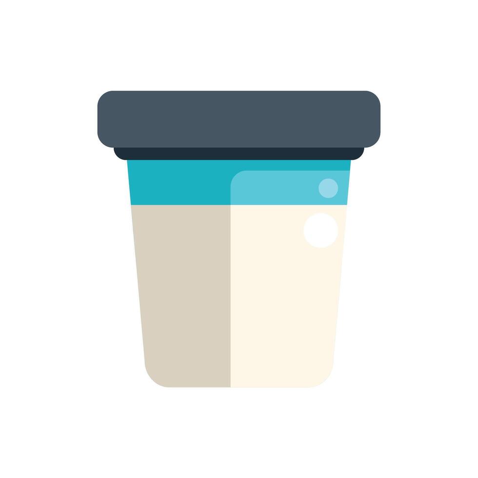 Plastic container packaging showing filling level vector