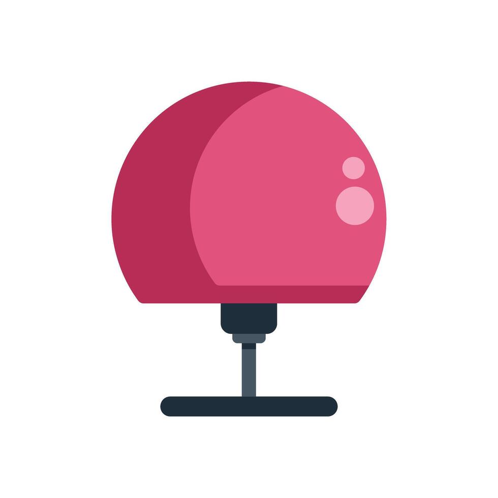 Pink desk lamp lighting up modern workspace for productivity vector