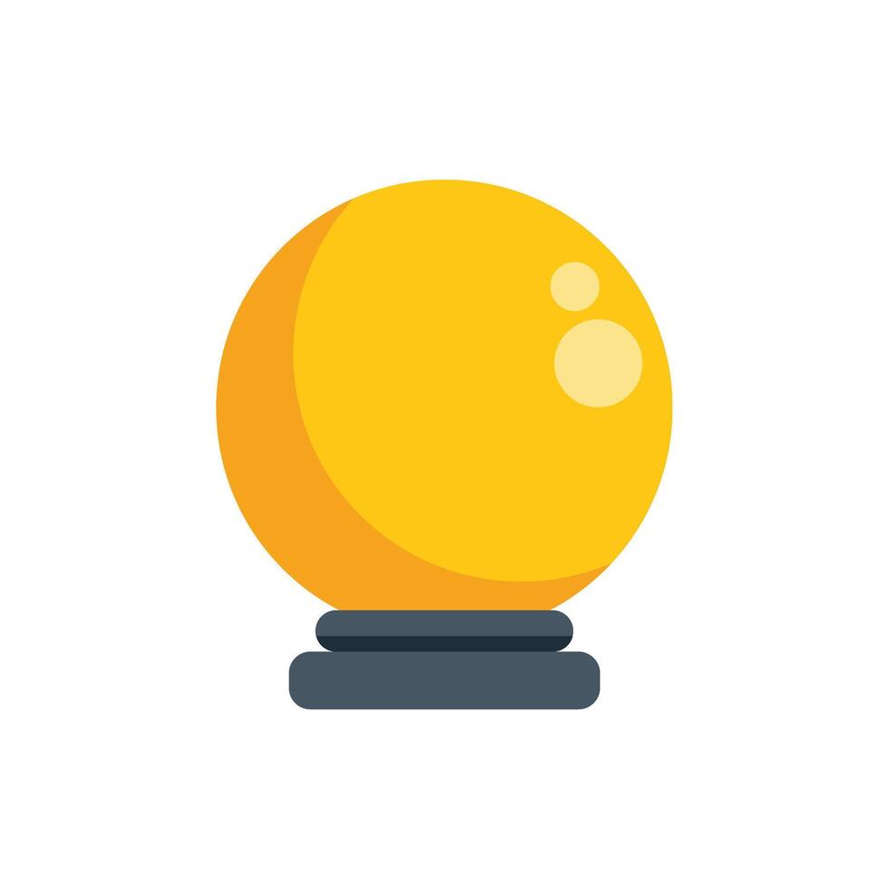 Glowing crystal ball is sitting on a stand vector