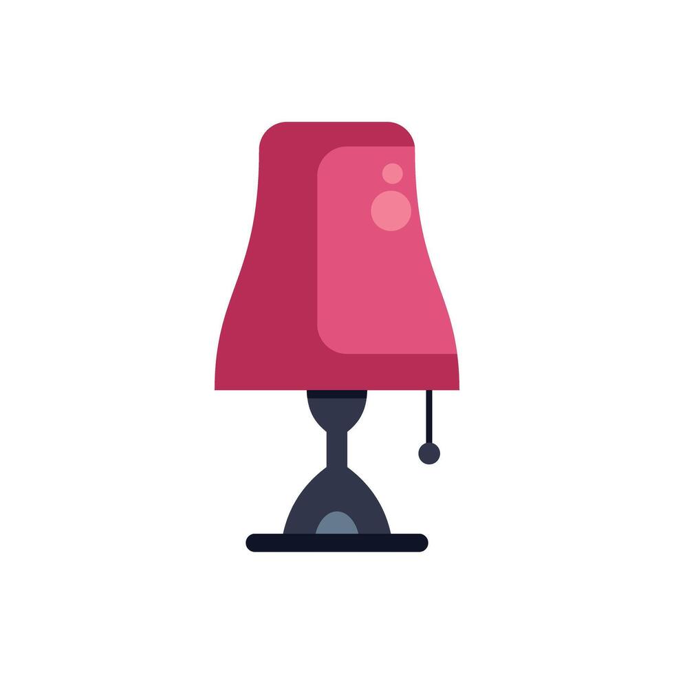 Pink desk lamp lighting up the room with style vector