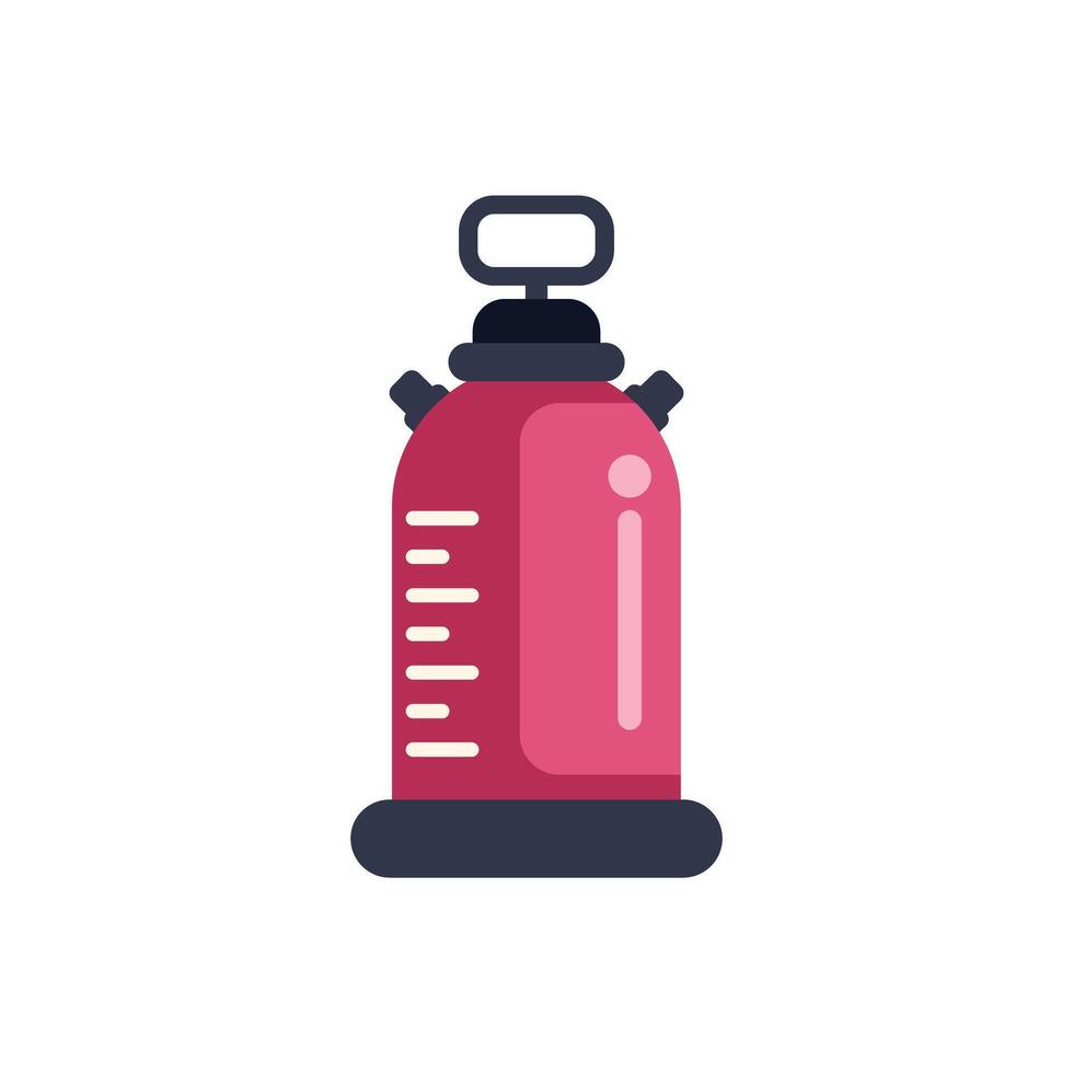 Red oxygen tank providing emergency oxygen supply vector