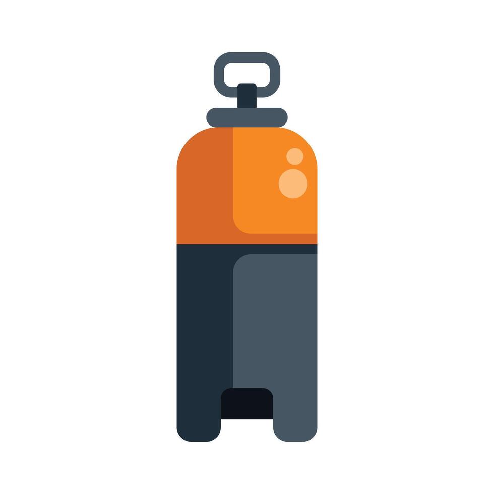 Oxygen cylinder providing breathable air for safe diving vector