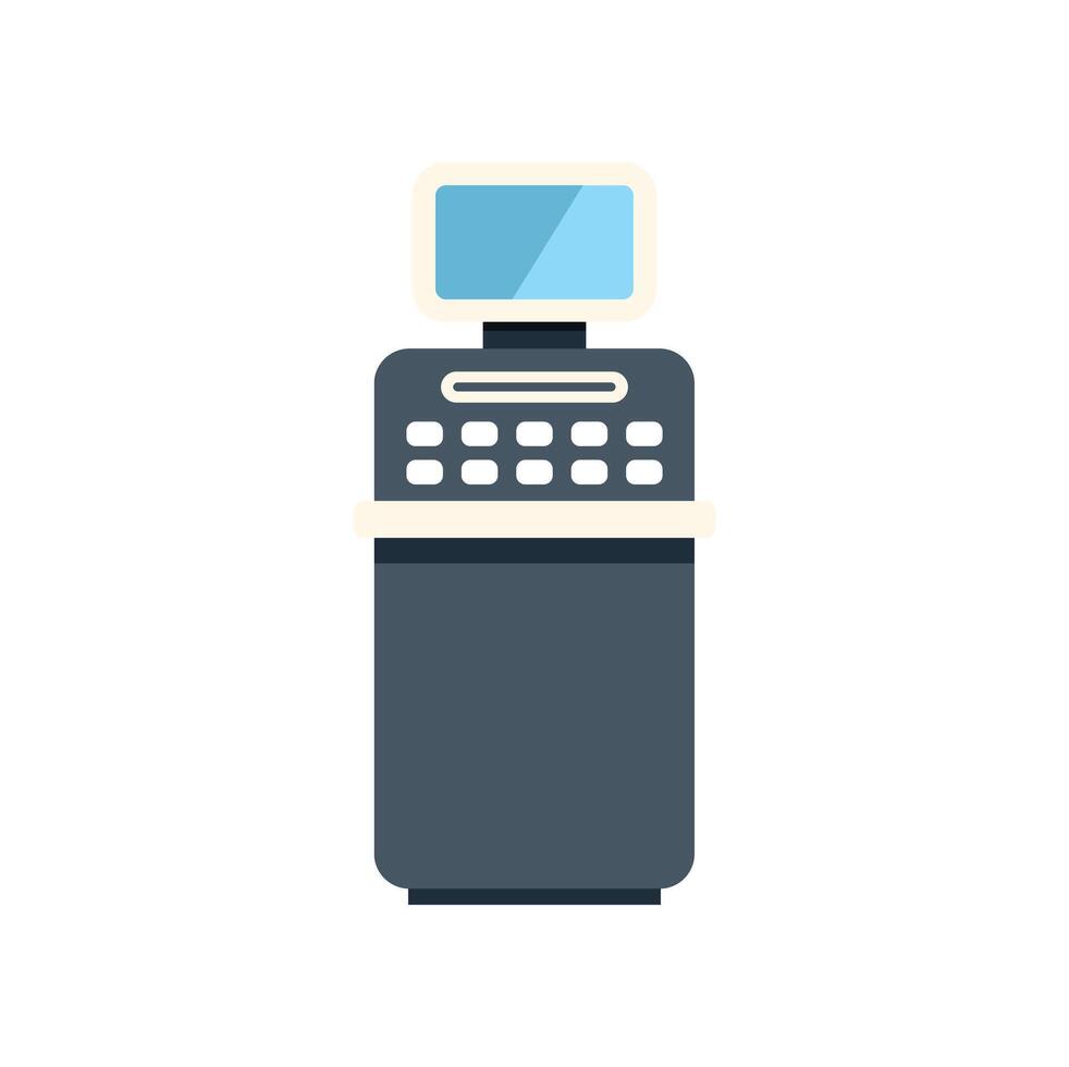 Medical ultrasound machine showing blank screen for examination vector