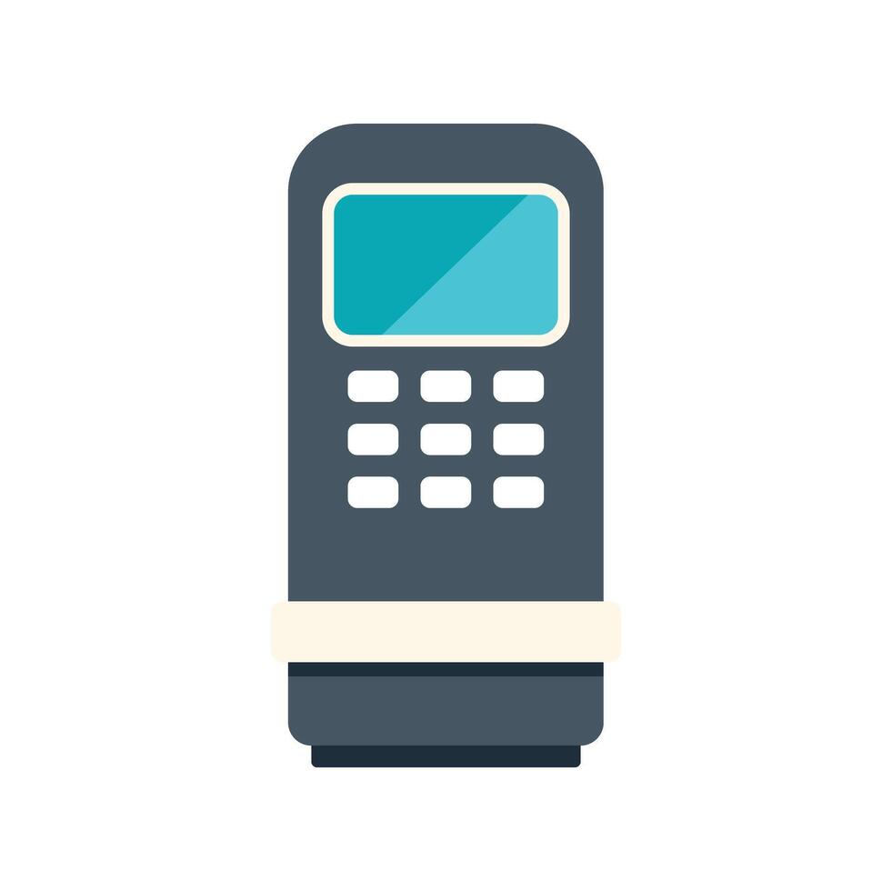 Payment terminal accepting contactless payment using nfc technology vector