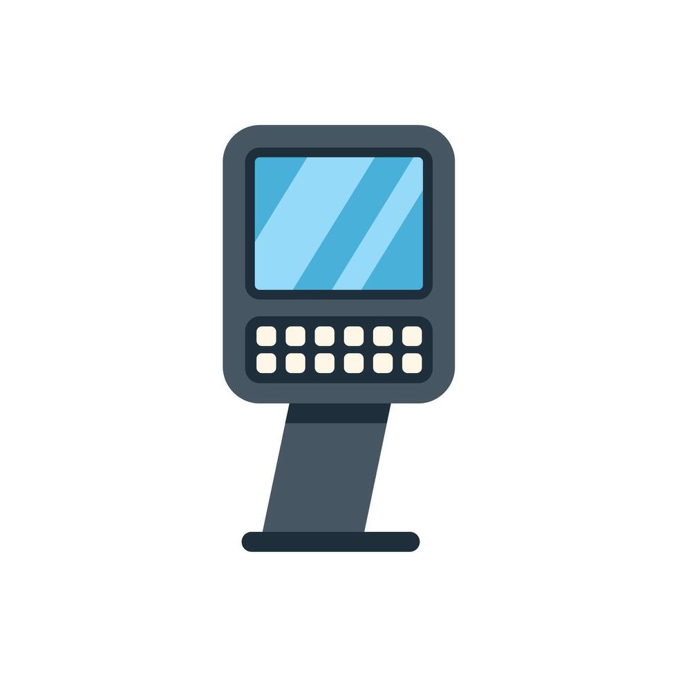 Parking meter machine accepting contactless payment using nfc technology vector