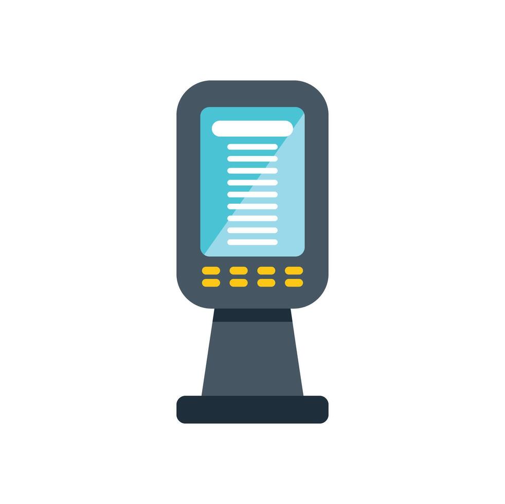 Payment terminal accepting contactless payments using nfc technology vector