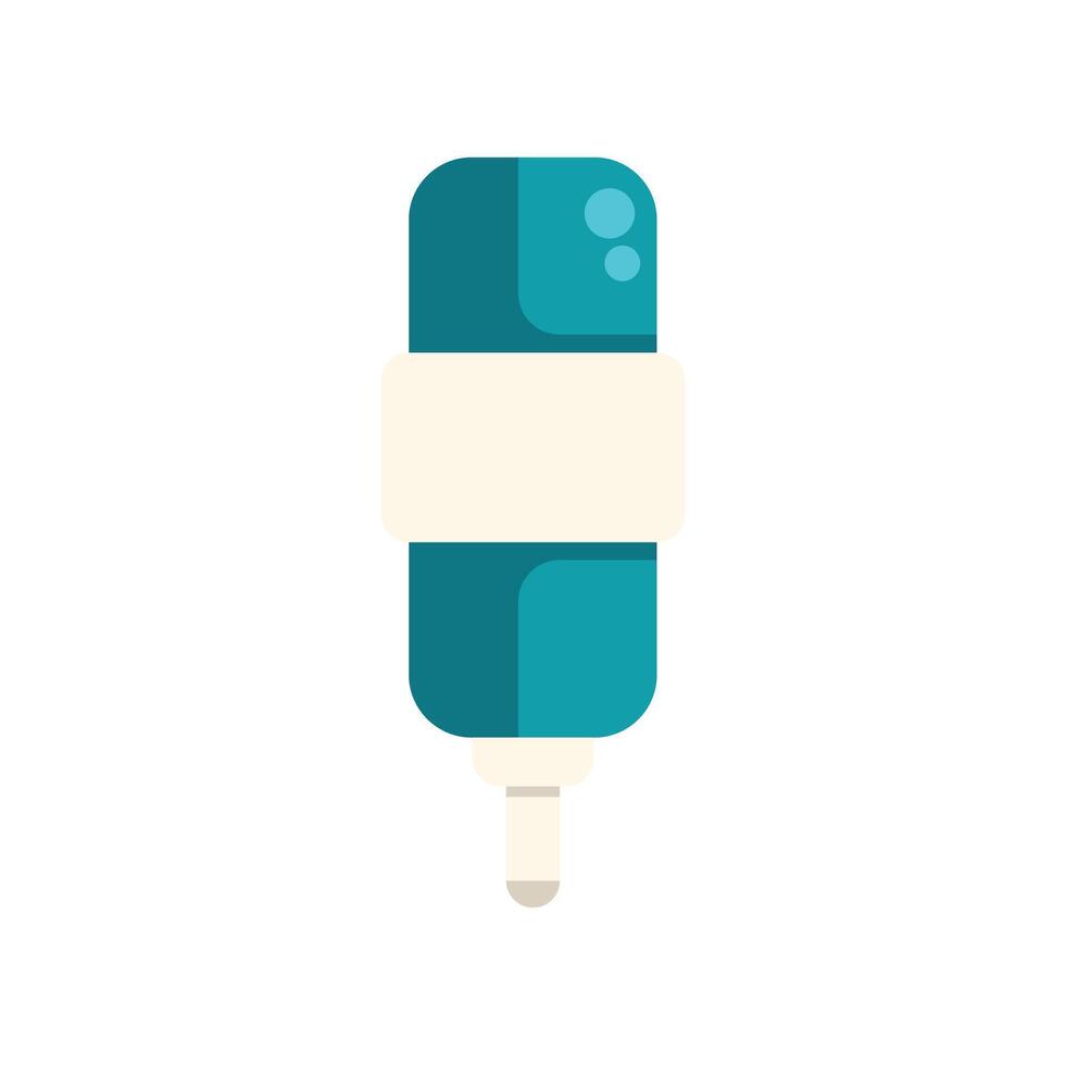 Medical dropper being held up for viewing vector