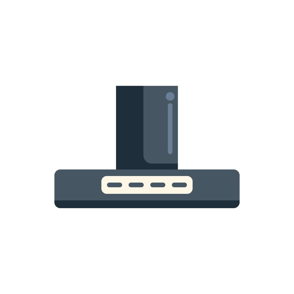 Modern game console standing on top of a console with four circular lights vector