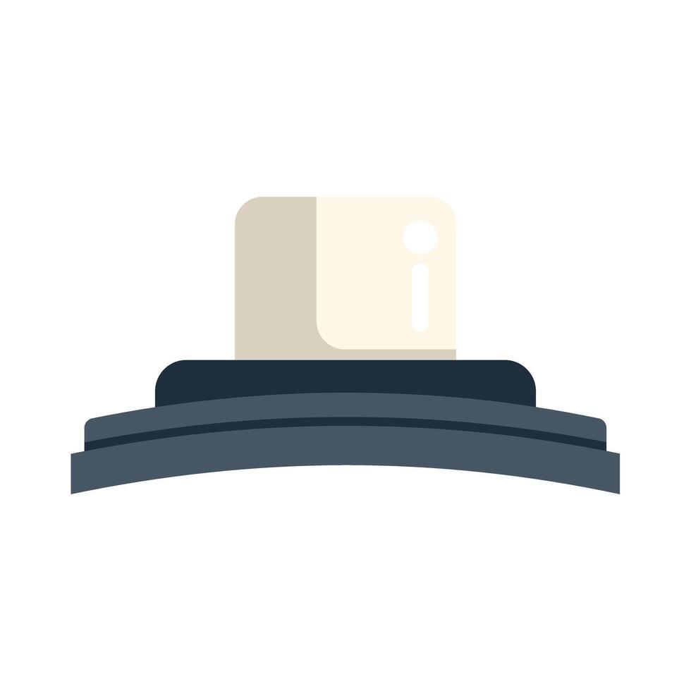 Spray can nozzle closeup with cap showing information symbol vector