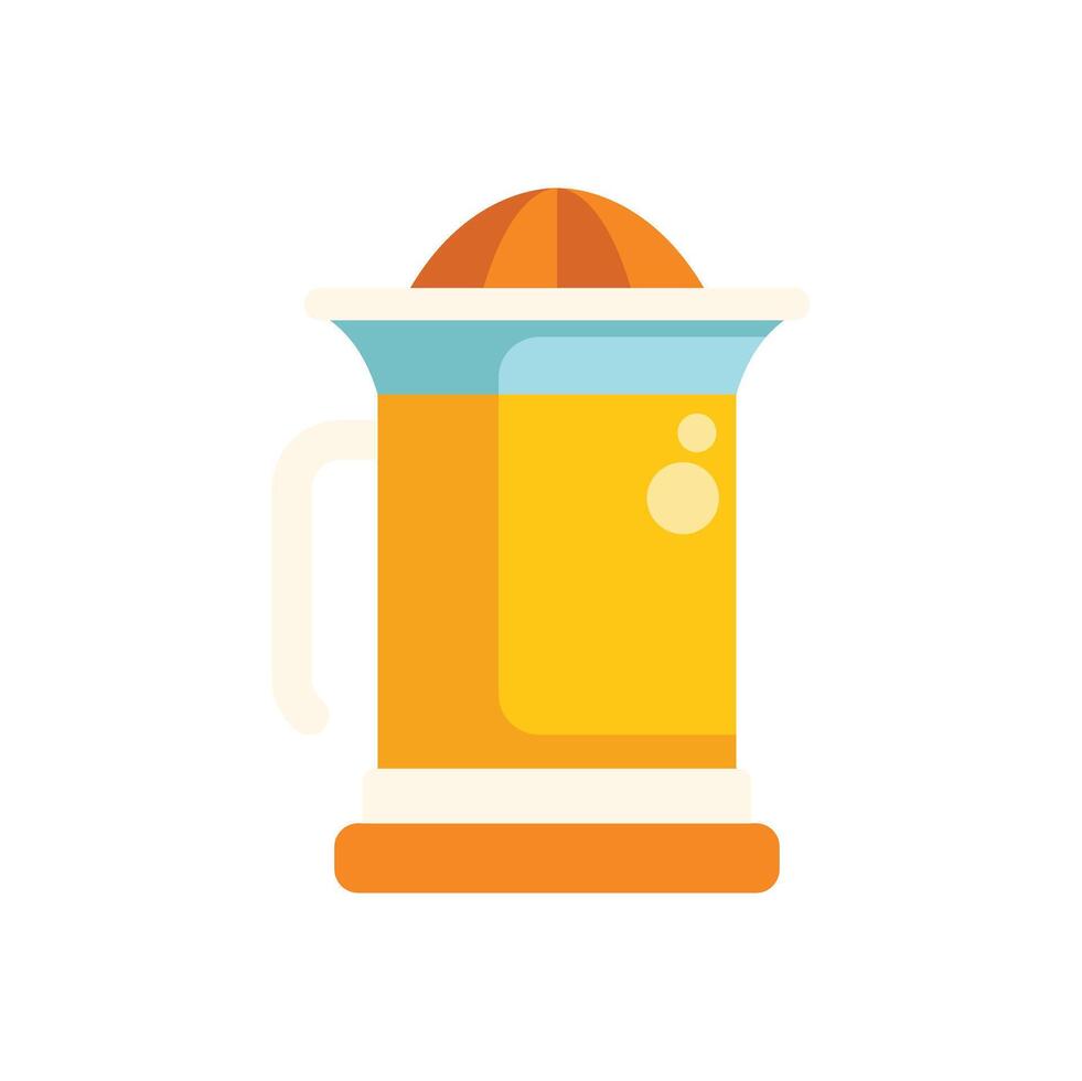 Manual citrus juicer extracting juice illustration vector