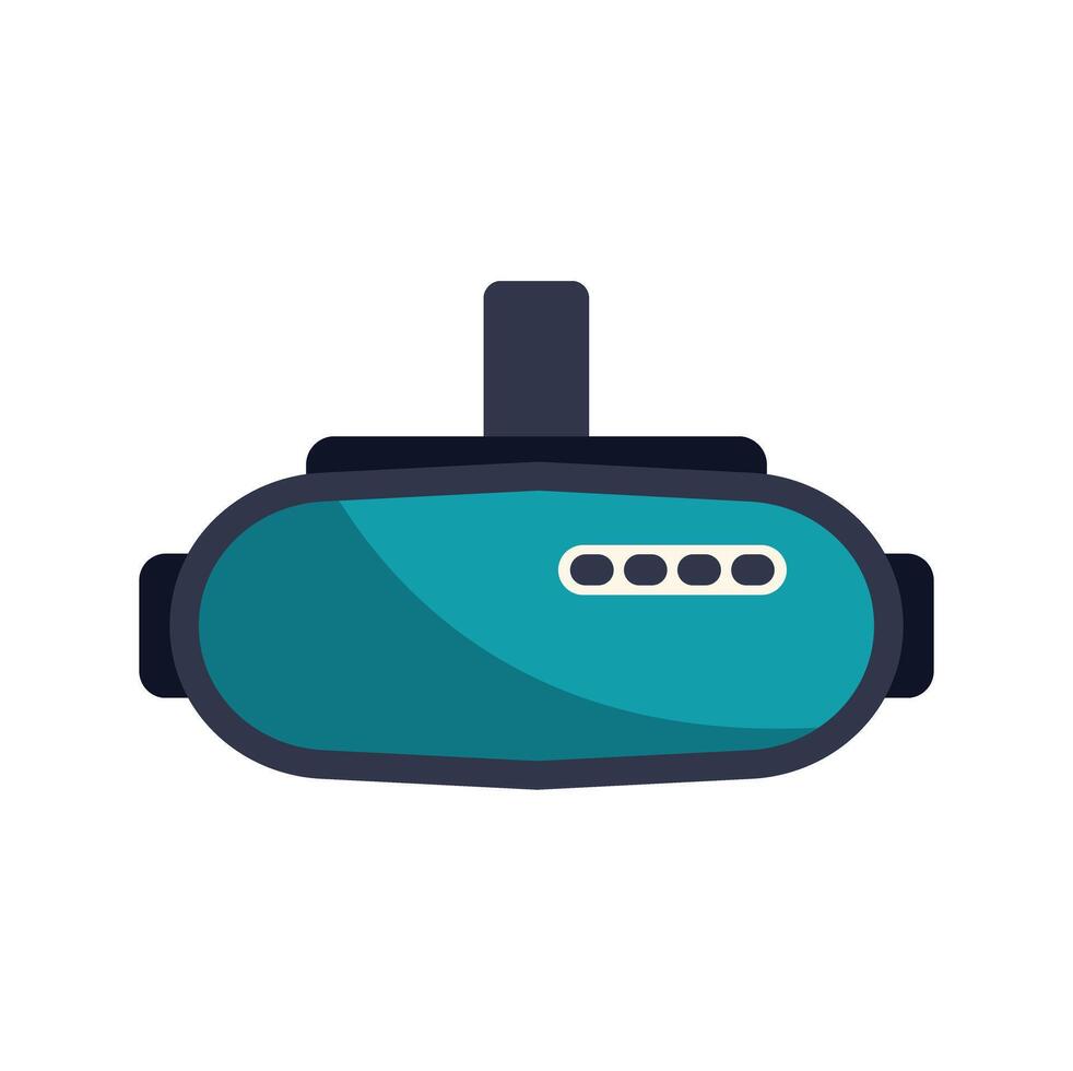 Modern virtual reality headset providing immersive experience vector